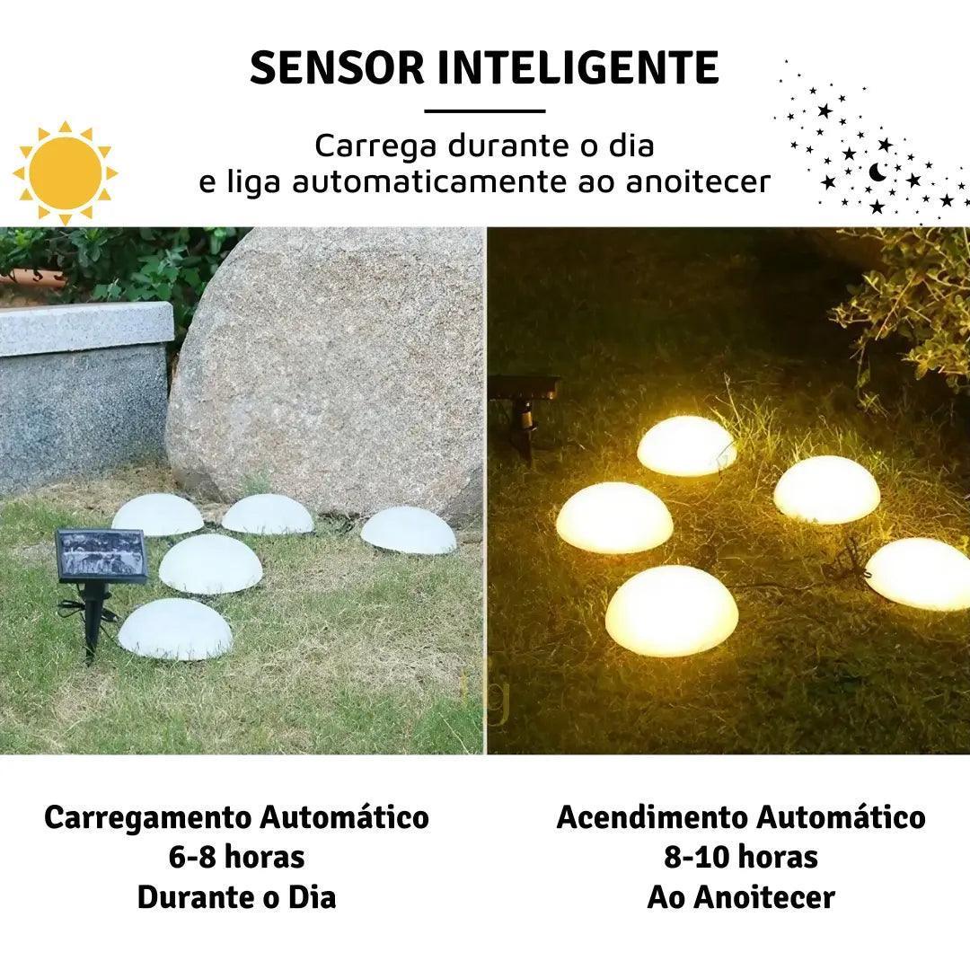 Luminária Solar de Jardim LED LuminaStar - Iluminação Decorativa 5 em 1 para Áreas Externas