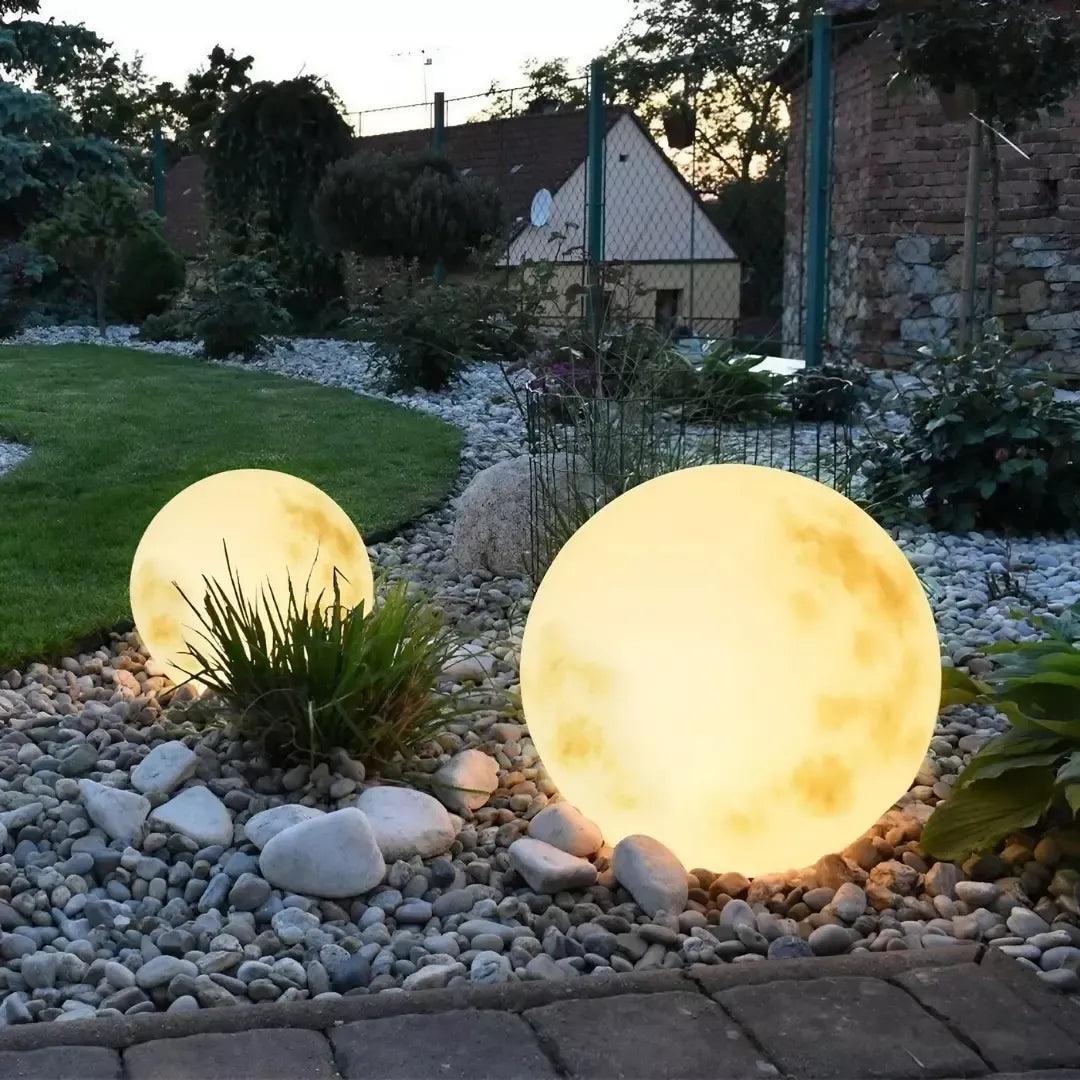 Luminária Solar Lua Cheia Decoração para Jardim