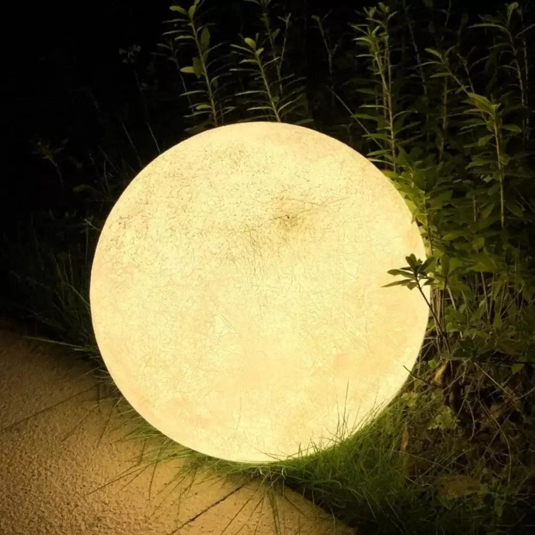 Luminária Solar Lua Cheia Decoração para Jardim