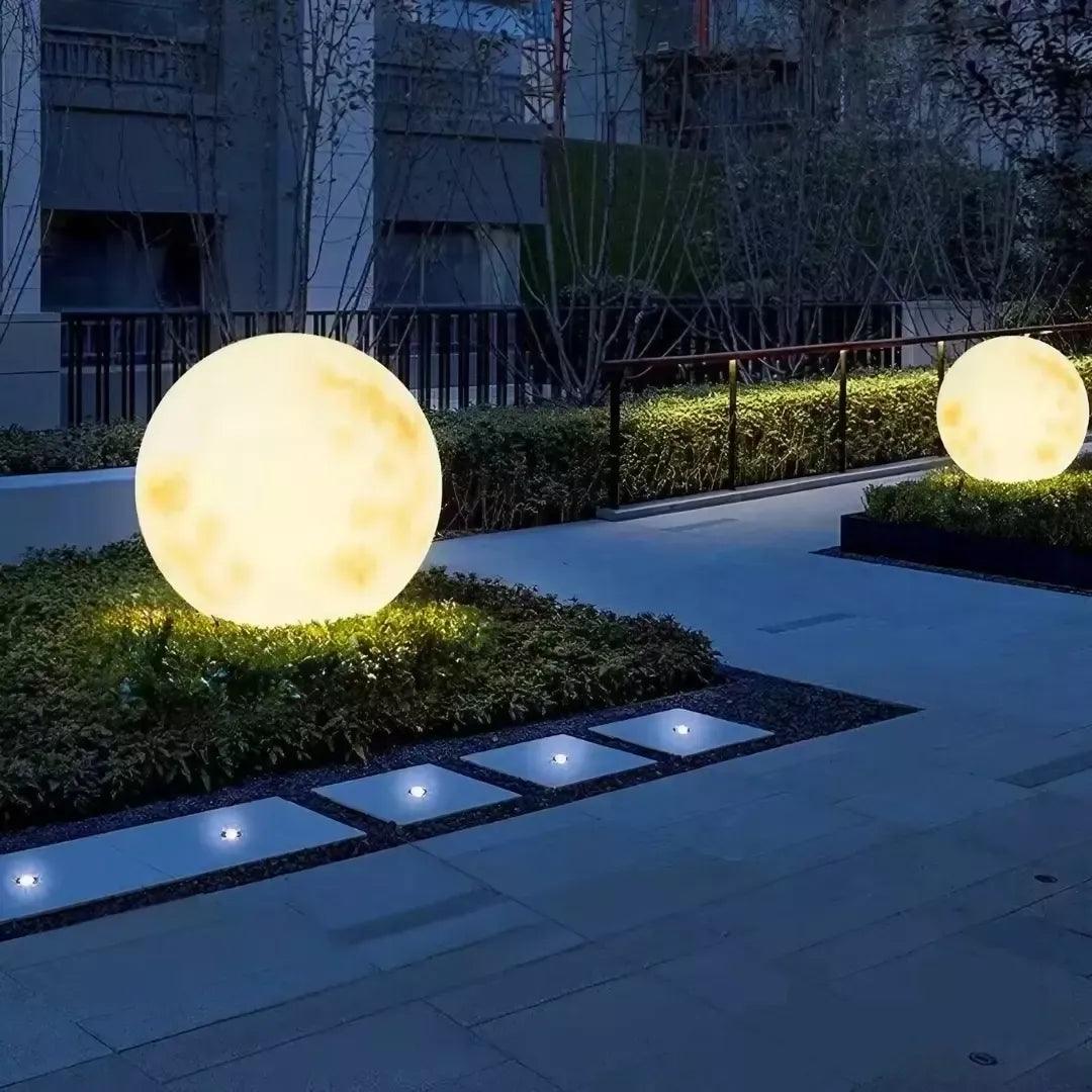 Luminária Solar Lua Cheia Decoração para Jardim