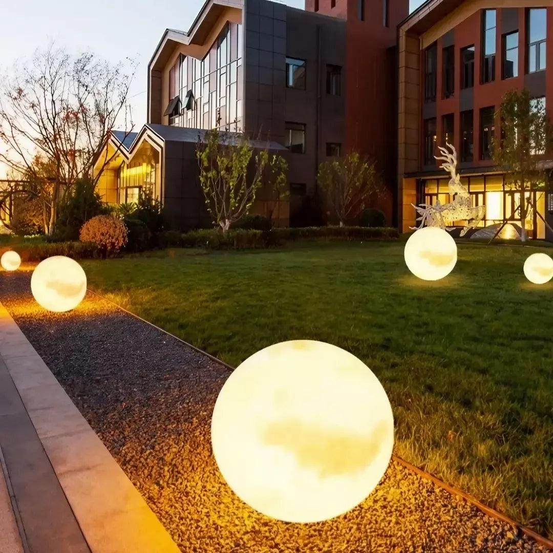 Luminária Solar Lua Cheia Decoração para Jardim