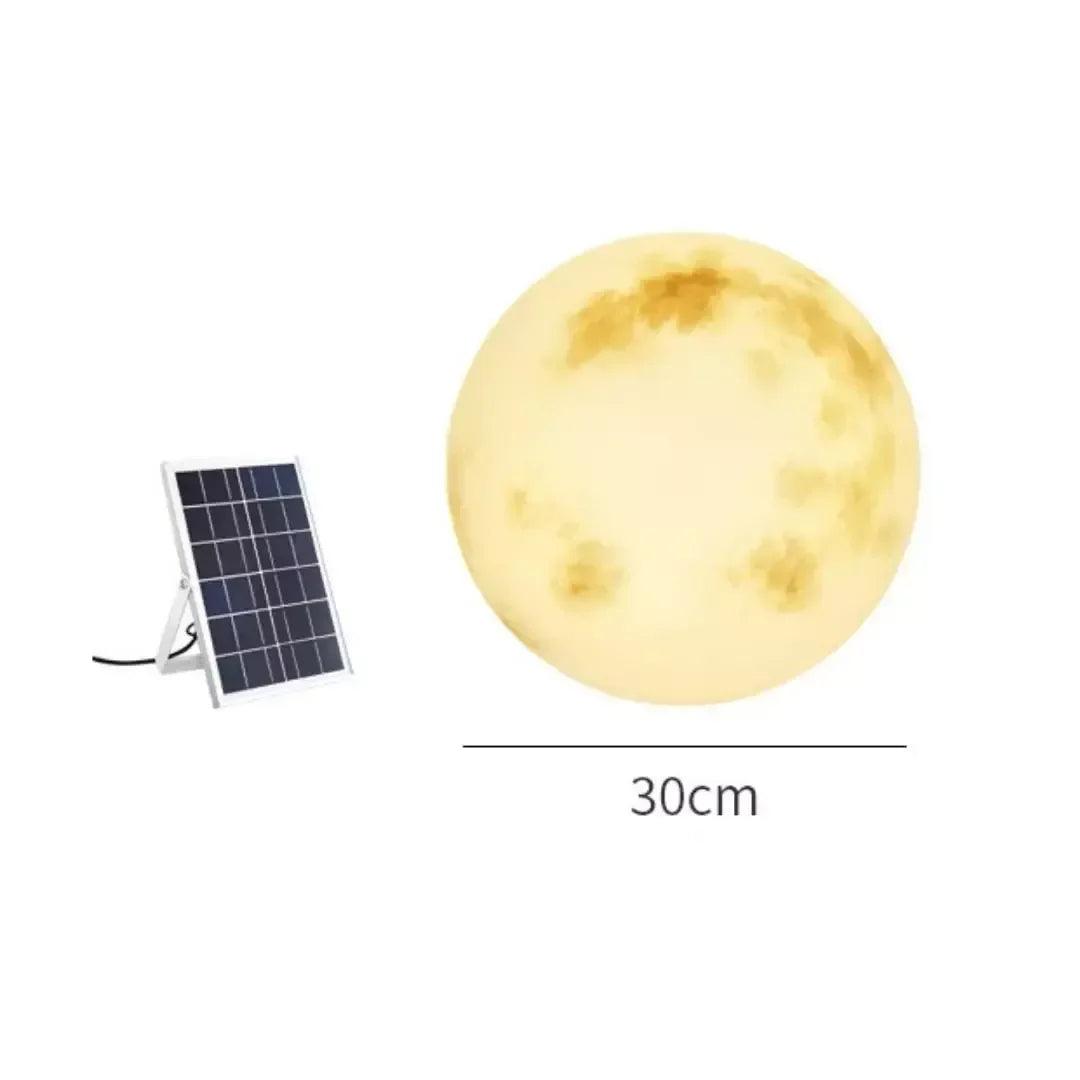 Luminária Solar Lua Cheia Decoração para Jardim