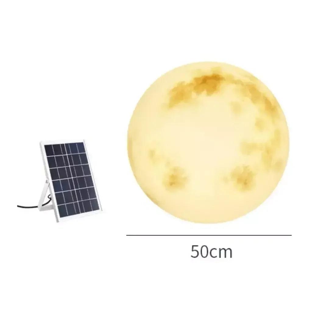 Luminária Solar Lua Cheia Decoração para Jardim