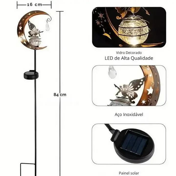 Luminária Solar Para Jardim Fada da Lua Bigstock