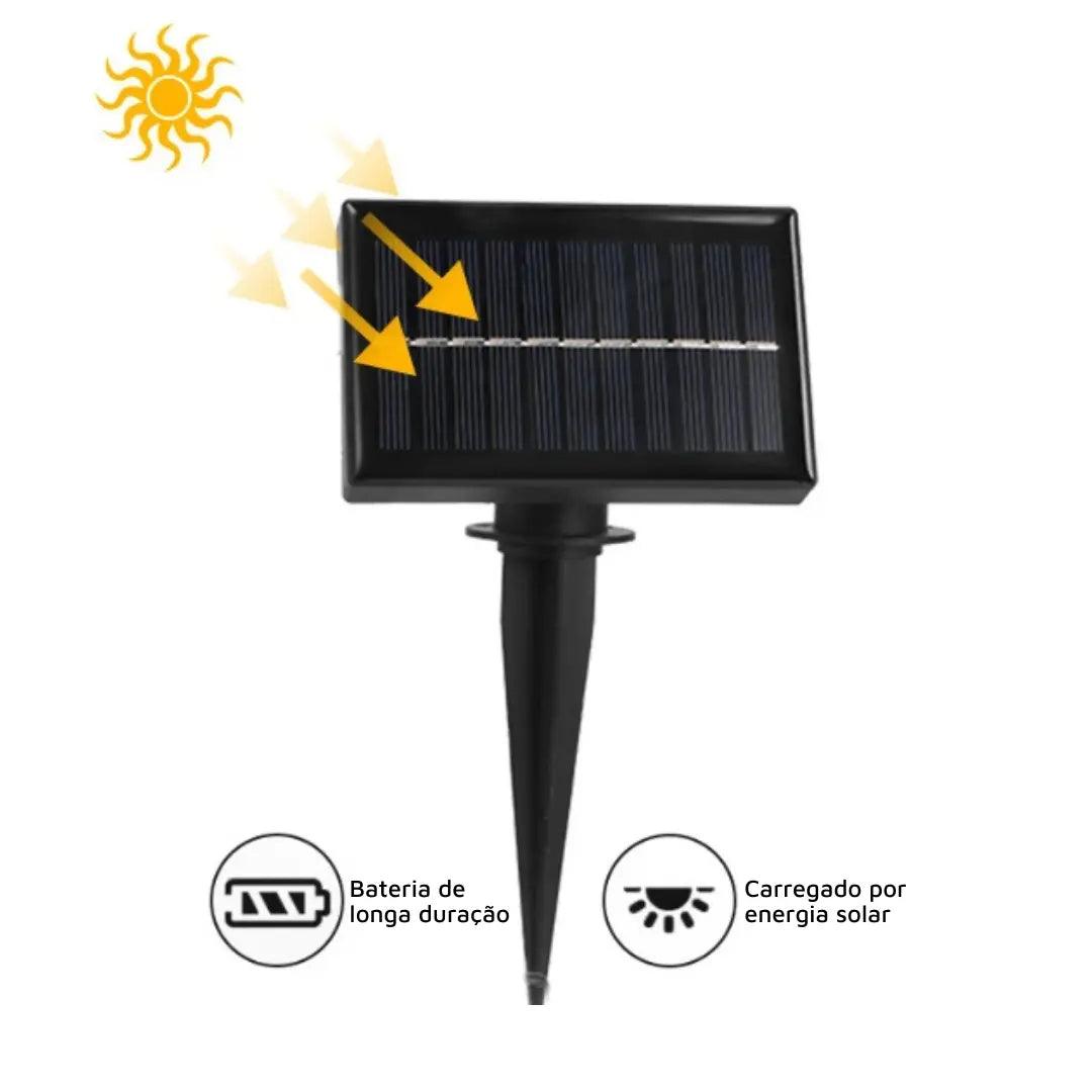 Luminária Solar de Jardim LED LuminaStar - Iluminação Decorativa 5 em 1 para Áreas Externas