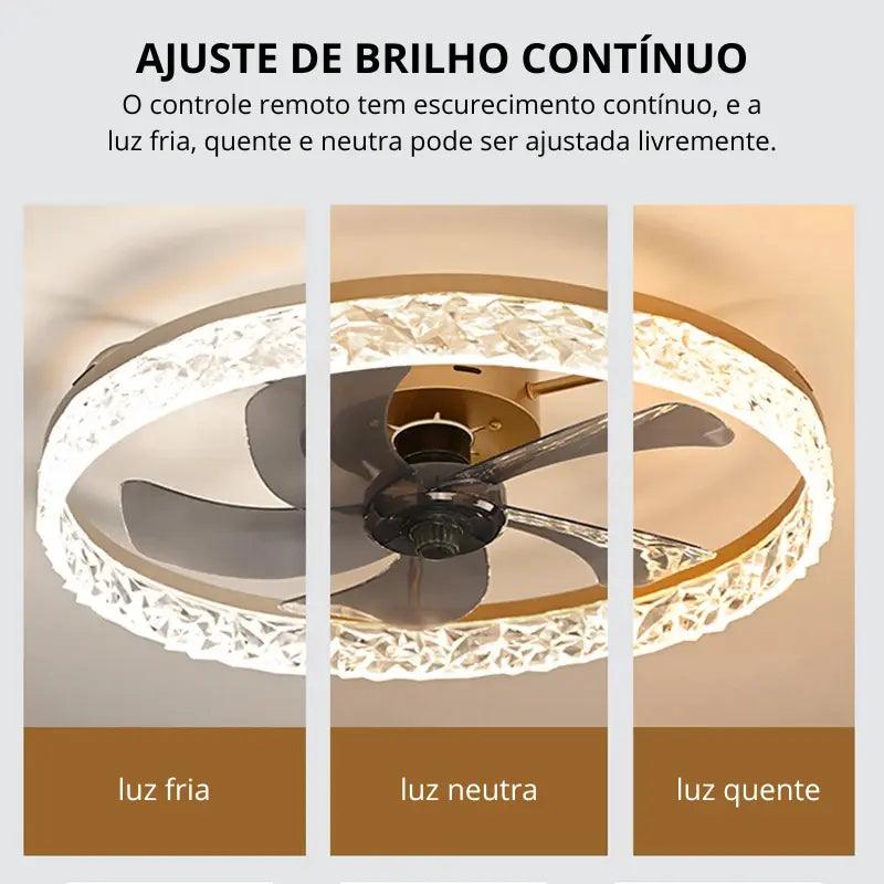 Luminária e Ventilador de Teto com Controle Remoto Escandinavo Bigstock