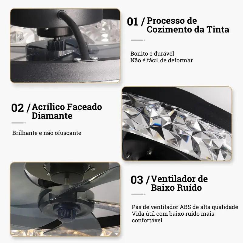 Luminária e Ventilador de Teto com Controle Remoto Escandinavo Bigstock