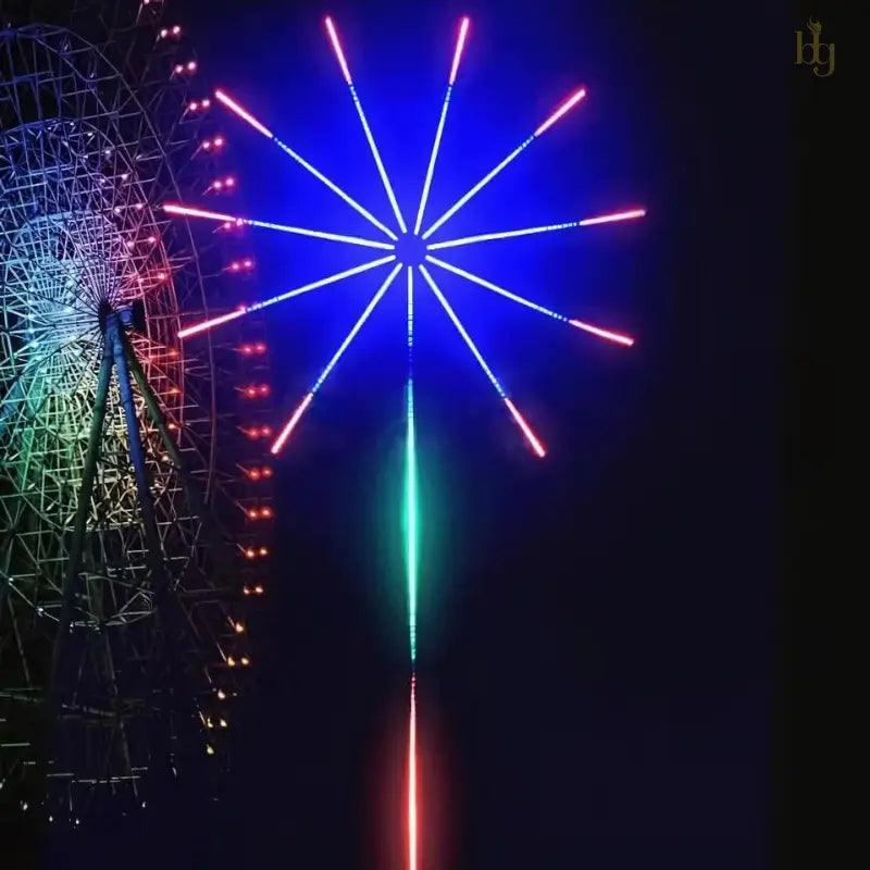 Luzes LED Fogo de Artifício Inteligente com Controle Remoto, Wifi, Bluetooth e Sincronização Musical Bigstock