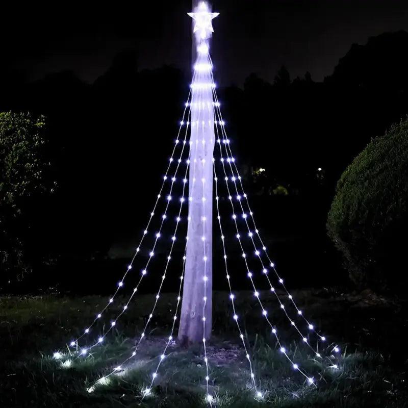 Luzes de Natal LED em Cascata com Estrela Bigstock