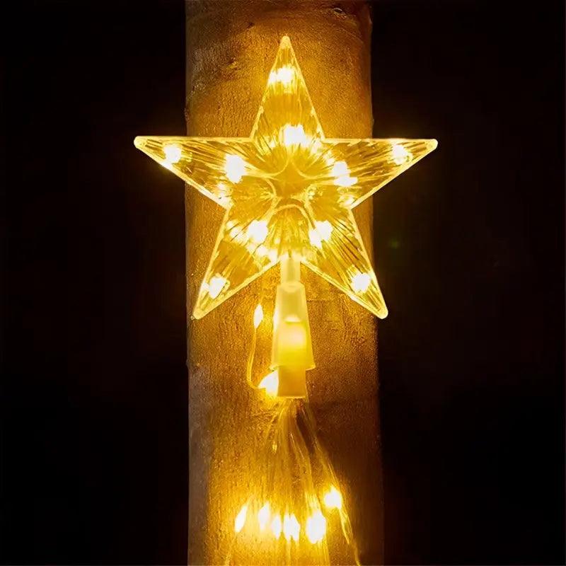 Luzes de Natal LED em Cascata com Estrela Bigstock